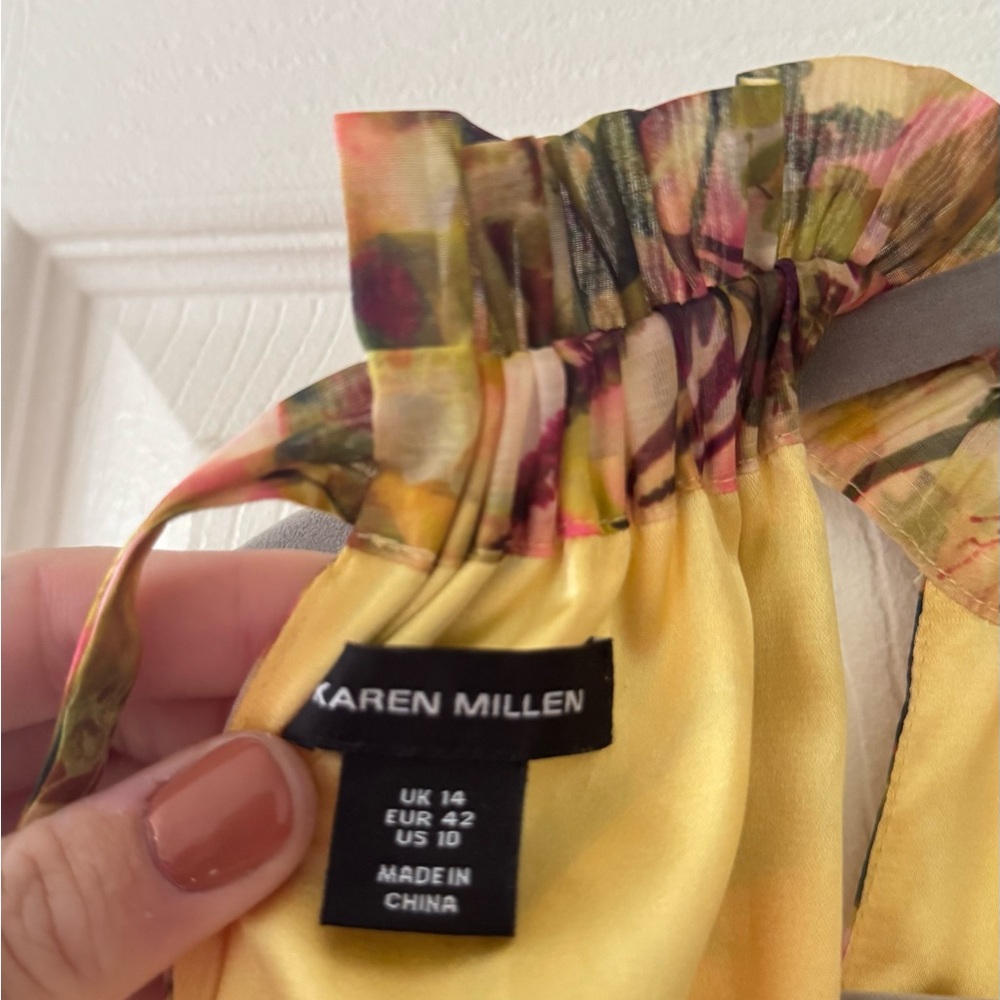 Karen Millen Yellow Floral Dress - Picture 11 of 12